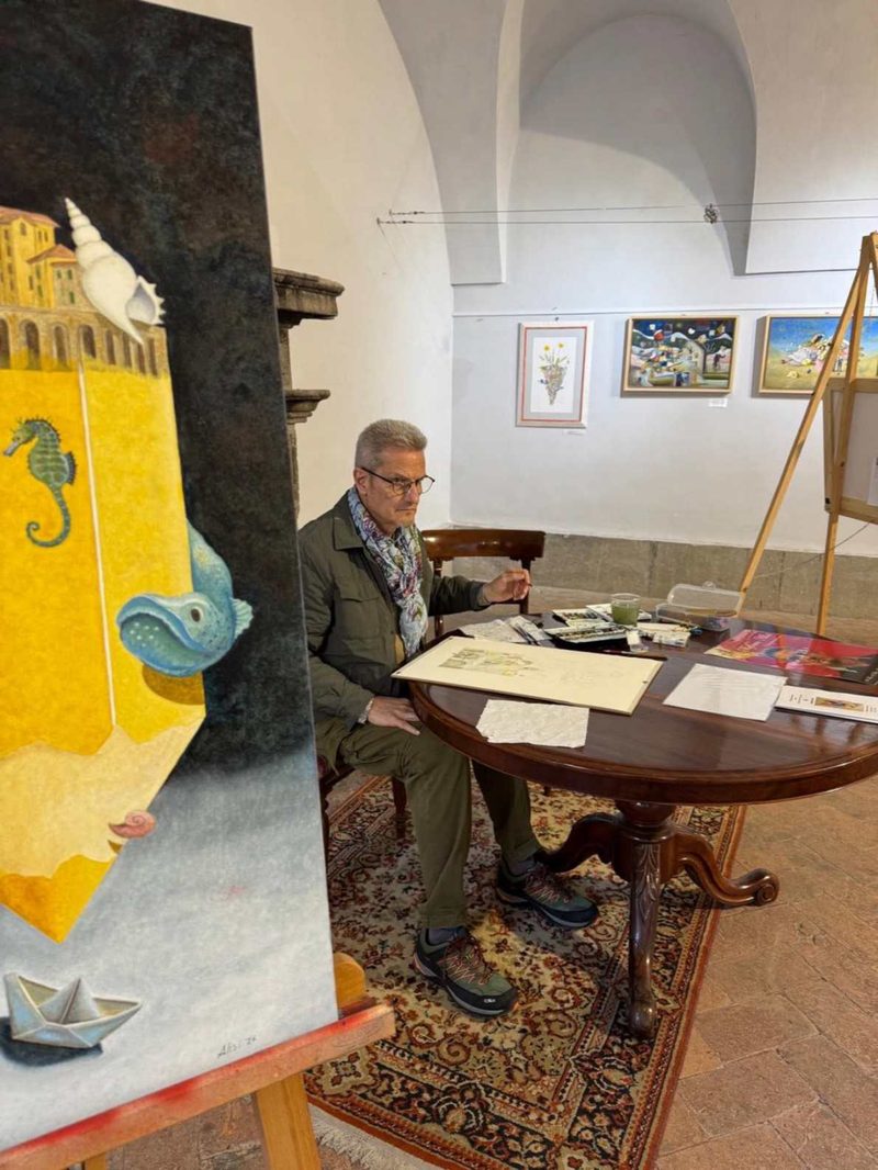 Stefano Alisi nel suo studio